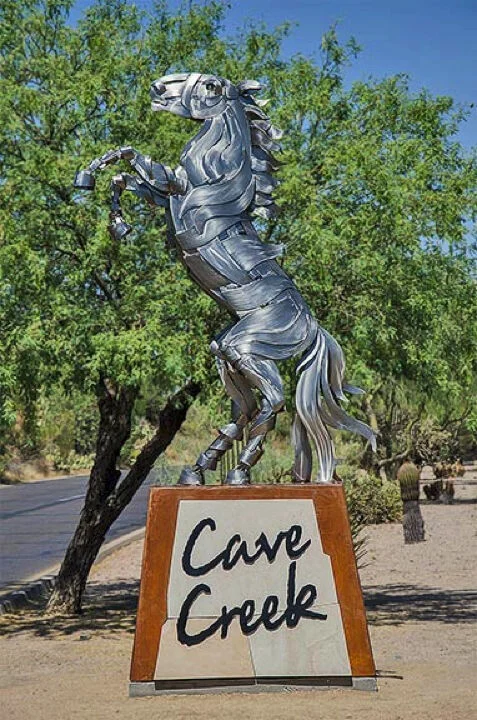 cave creek entrance horse monument