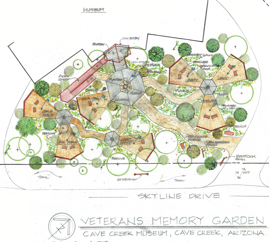 Veterans memorial Garden at the Cave Creek museum